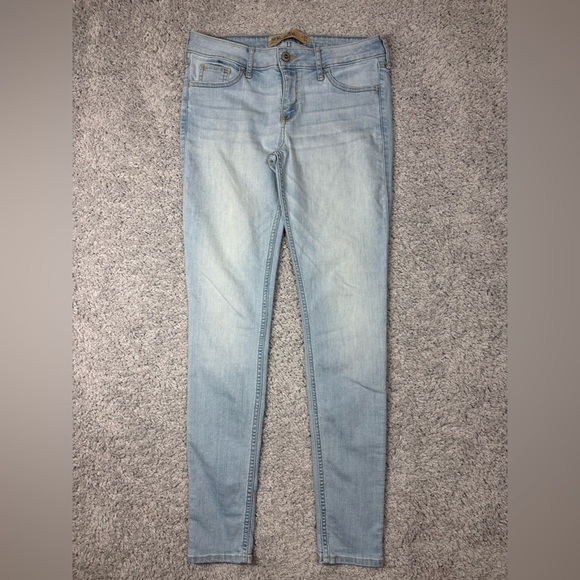 Hollister Jeans Womens 27 Super Skinny Light Wash Stretch Casual Denim Basic - Picture 1 of 4